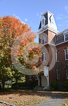 Large brick building in Stonington Connecticut photo