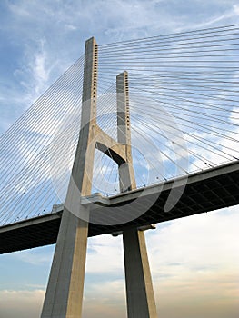 Large bridge detail in Lisbon