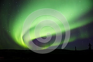 Large and bright aurora swirl