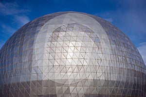 The large brilliant dome of the astronomical observatory