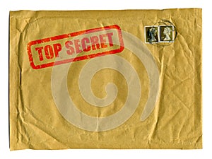 Large brown envelope with Top Secret stamp