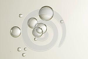 Large bubbles over a gradient background