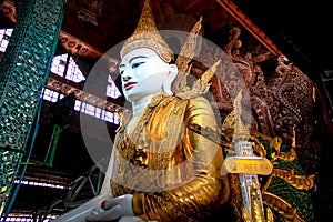 Large Buddha image in Myanmar photo