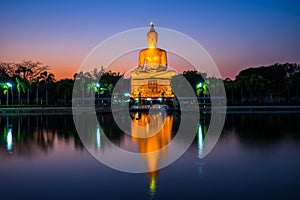 Large Buddha Image Statue with reflection