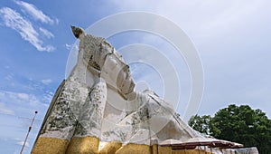 Large Buddha statue at Satue temple in Phra Nakhon Si Ayutthaya province photo