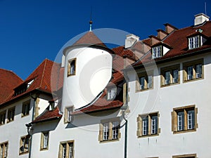 Large building from the penultimate century with a round dome tower