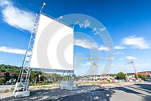 Large building site in front of building site