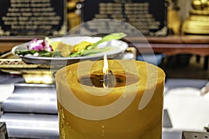 Large candle at Wat Luang Pho To, Bang Phli, Samut Prakan