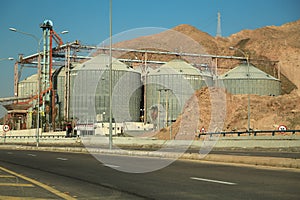 Large capacity storage near Aqaba seaport in Jordan