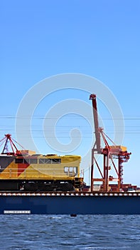 Large cargo vessel in Fremantle, Australia