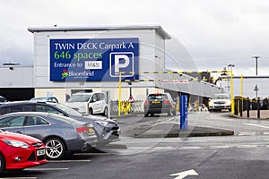 The large carpark sign at Bloomfield Shopping Centre Bangor