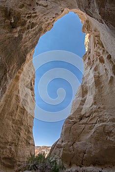 Large Cavern Along Edge of Mountains