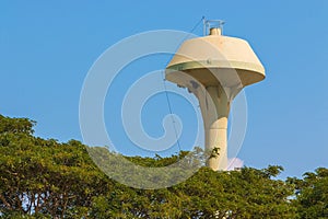 Large champagne shape metal water tower