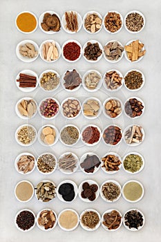 Large Chinese Herb and Spice Collection for Herbal Medicine photo