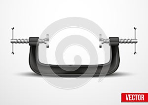Large clamp compression tool. Conceptual vector