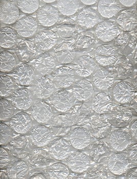 Large Clear Bubbles on Bubblewrap Packing Material