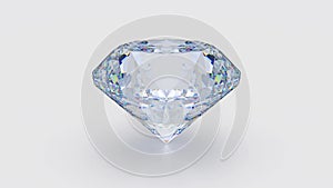 Large clear diamond rotating 4K video. 3d illustration