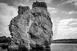 Large Cliffs and Rock Formations on Texas Lakes