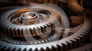 Large cog wheels in the motor