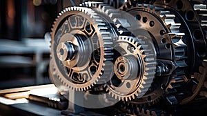 Large cog wheels in the motor