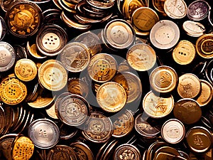 Old buttons old coins and old tokens