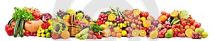 Large collection fresh fruits and vegetables useful for health i