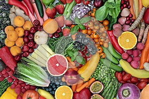 Large Collection of Fruit and Vegetables High in Antioxidants