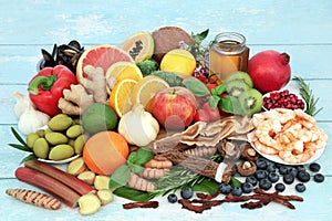 Large Collection of Immune Boosting Health Foods