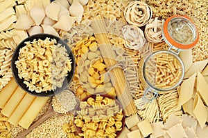 Large Collection of Italian Pasta Ingredients