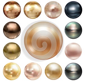 Large colored jewelry sea pearl with brilliance