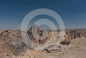 Large colorful desert rocks
