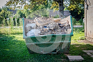 Large container for construction debris and waste