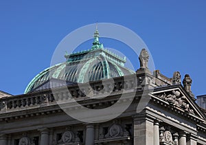 large copper oxide colored dome of an Ancient European Palace