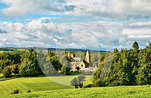 Large country house set in parkland