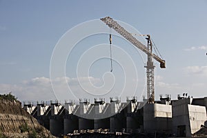 Large crane at power plant