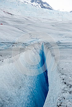 A large crevasse view in Alaska