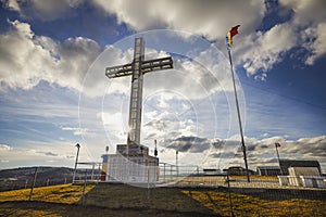 a large cross built in honor of the heroes