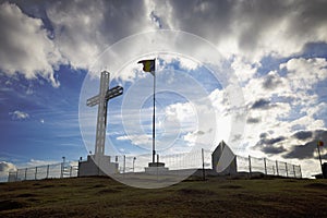 a large cross built in honor of the heroes