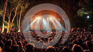 Large Crowd of People Watching Concert