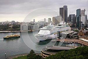 Large cruise ocean liner in Sydney, Australia