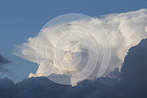 Large Cumulonimbus clouds before a storm.