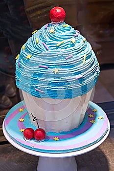 Large cupcake dessert