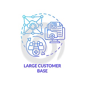 Large customer base concept icon