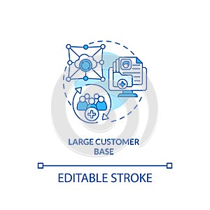 Large customer base concept icon