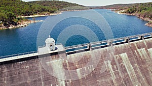 A Large Dam in the Middle of a Lake