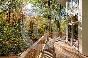 Large Deck on Home in the Woods