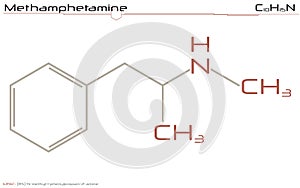 Molecule of Methamphetamine