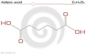 Molecule of Adipic acid