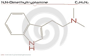 Molecule of Dimethyltryptamine
