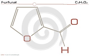 Molecule of Furfural.